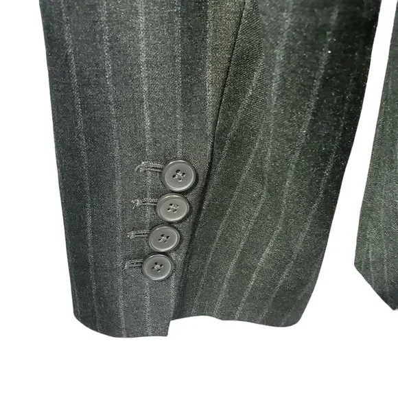 NWOT BODY by Victoria Gray Striped Blazer One Button Women's Size 16 - Picture 3 of 7